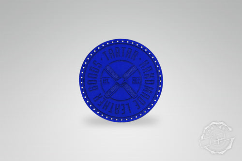 LEATHER PATCH - PROPELLER / ROYALBLUE