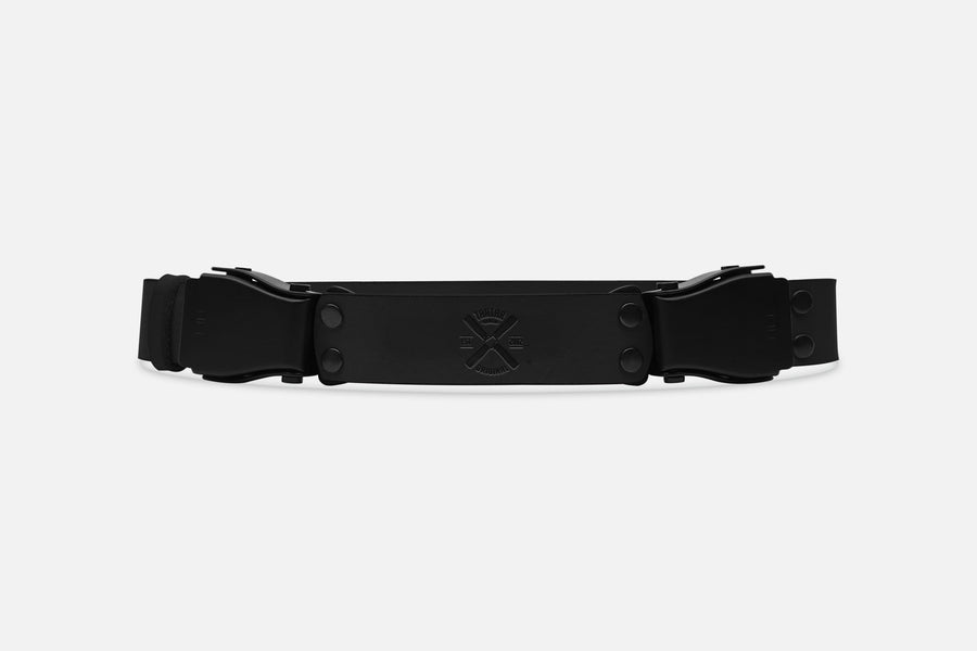 2-Schnallengürtel Standard in Black mit Schnalle in Schwarz – handgefertigt in Berlin