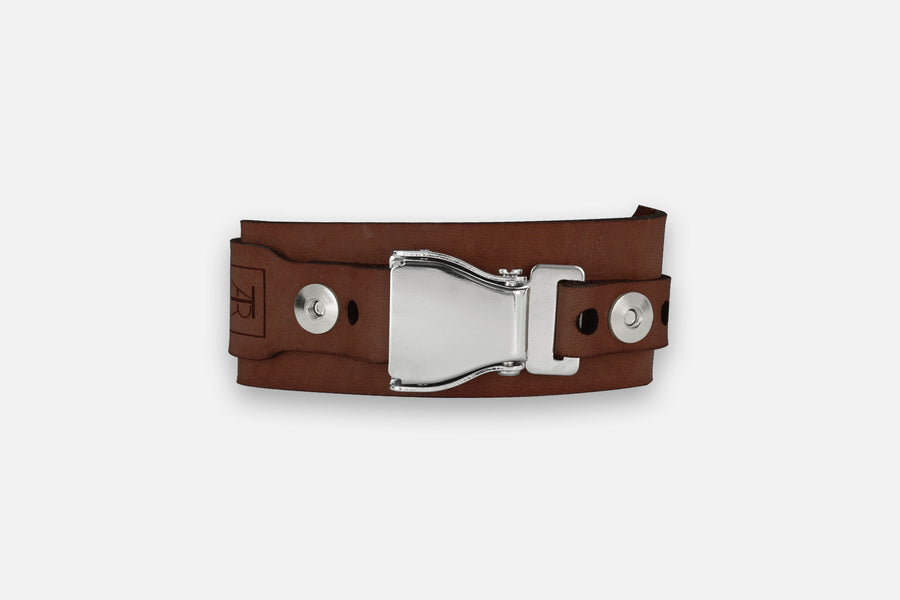 ARMBAND TOSCANA KASTANIE/SILBER