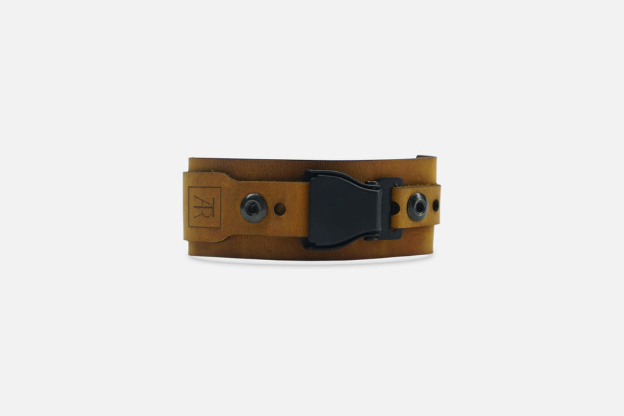 ARMBAND VINTAGE COGNAC/SCHWARZ
