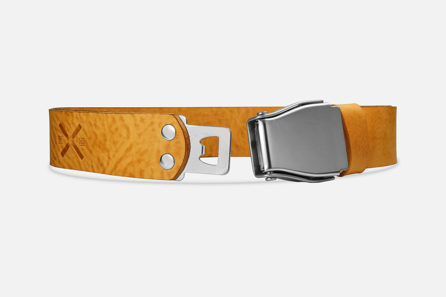 GÜRTEL BIG XL COGNAC LIGHT/EDELSTAHL