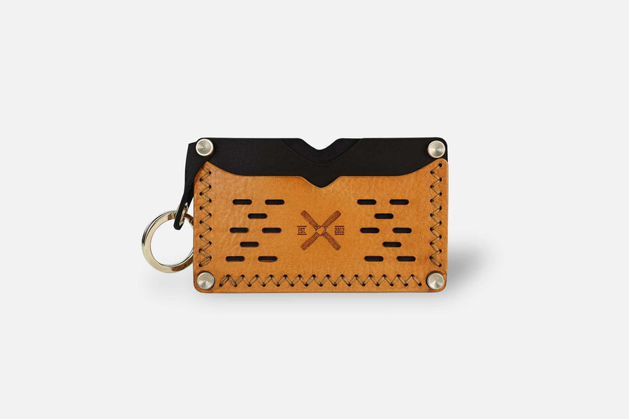CARDHOLDER SAND/BLACK