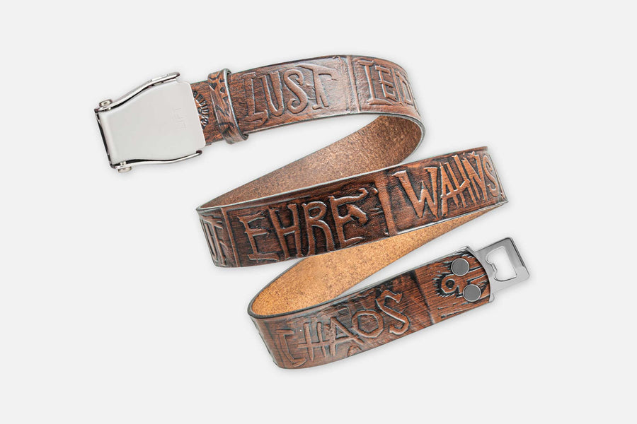 CHAOS-GÜRTEL BRAUN CLASSIC/SILBER