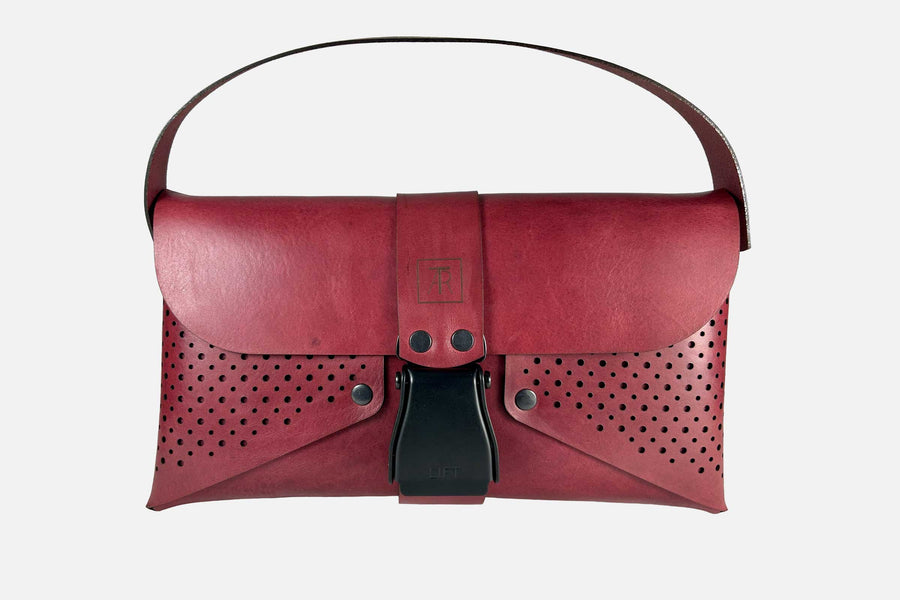 HANDTASCHE TOSCANA BURGUND/SCHWARZ
