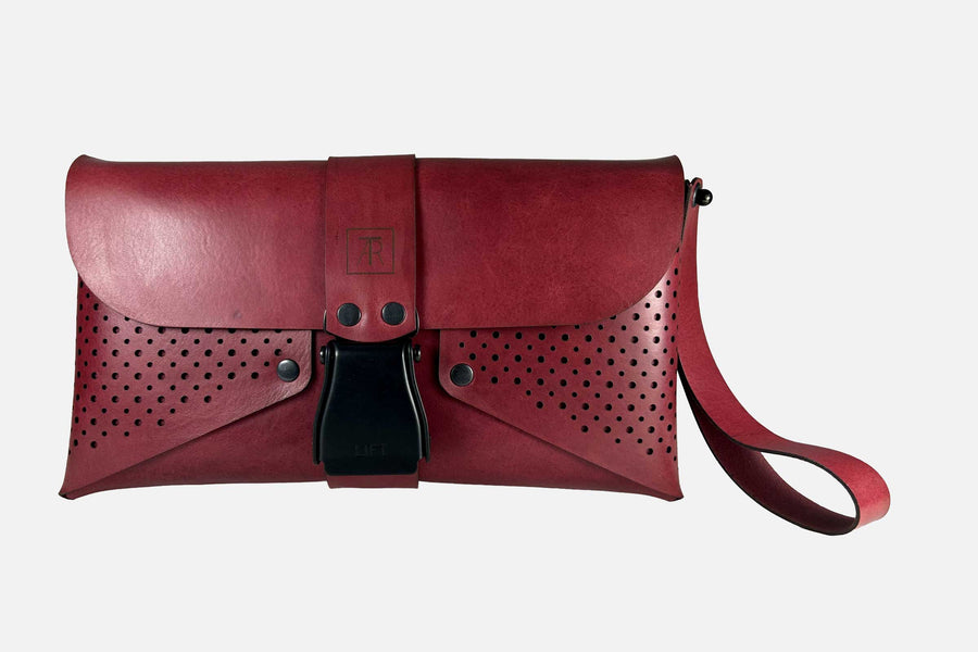 HANDTASCHE TOSCANA BURGUND/SCHWARZ