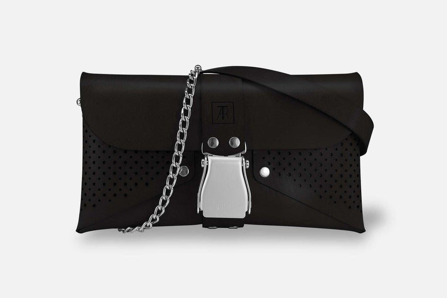 HANDTASCHE TOSCANA BLACK/SILBER