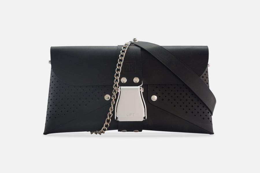 HANDTASCHE VINTAGE BLACK/SILBER