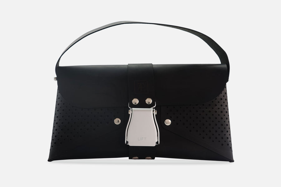 HANDTASCHE VINTAGE BLACK/SILBER