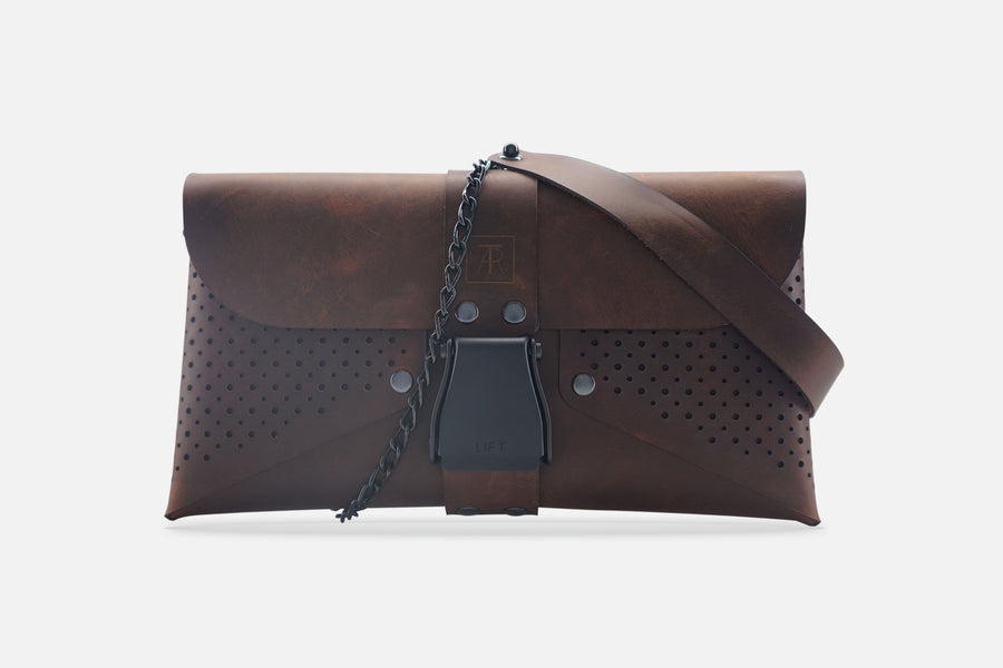 HANDTASCHE VINTAGE BROWN/SCHWARZ