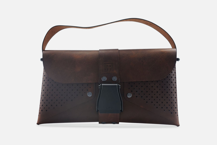 HANDTASCHE VINTAGE BROWN/SCHWARZ