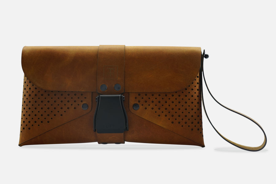 HANDTASCHE VINTAGE COGNAC/SCHWARZ