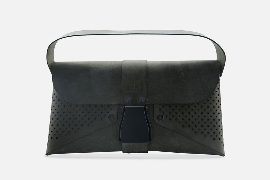 HANDTASCHE VINTAGE GRANIT/SCHWARZ