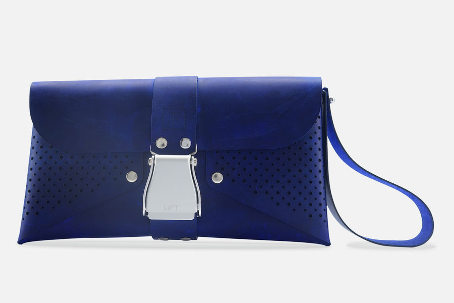 HANDTASCHE VINTAGE ROYALBLUE/SILBER