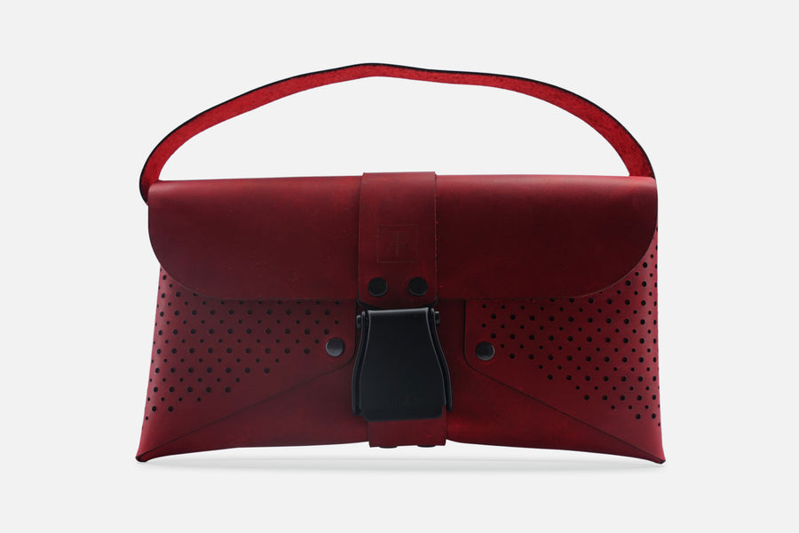 HANDTASCHE VINTAGE RUBIN/SCHWARZ