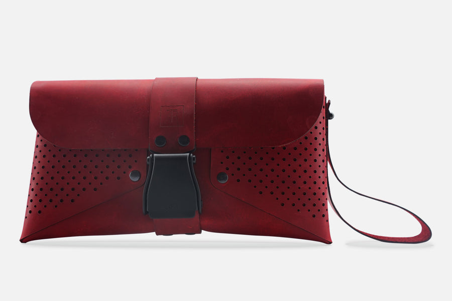 HANDTASCHE VINTAGE RUBIN/SCHWARZ