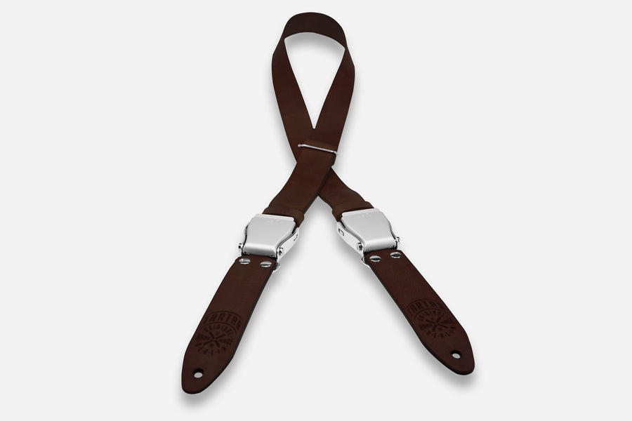 GITARRENGURT DARKBROWN/SILBER