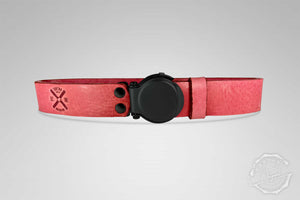 GÜRTEL RUNDSCHNALLE PINK/SCHWARZ