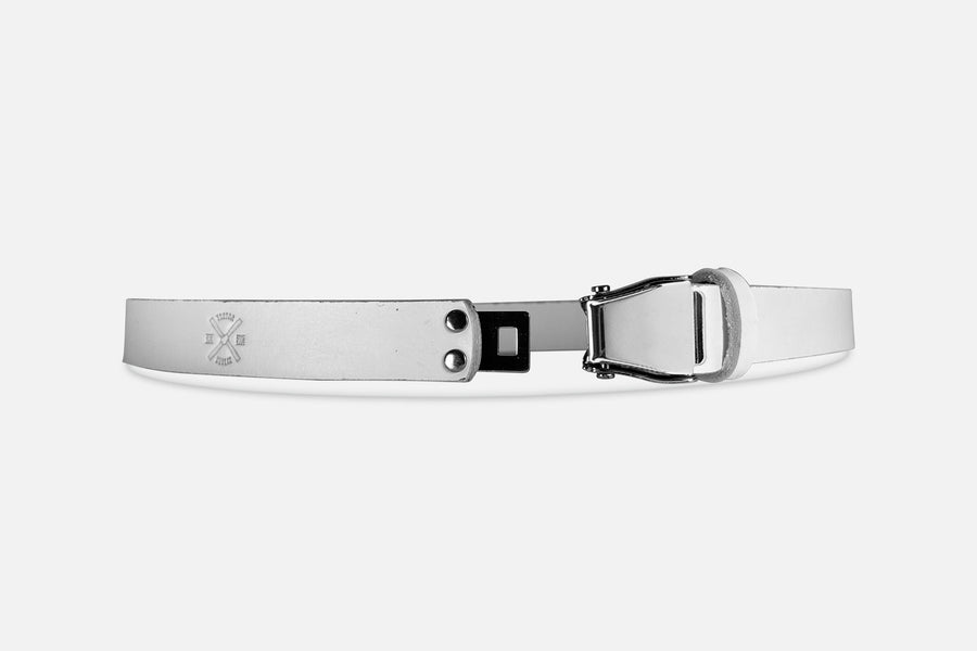 GÜRTEL SMALL WEIß/SILBER GLÄNZEND