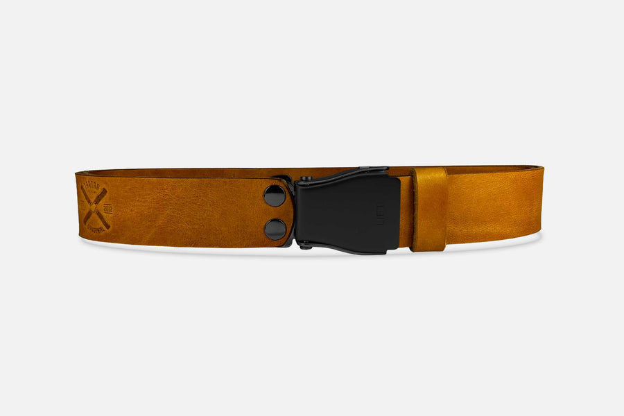 Gürtel Standard in Cognac mit Schnalle in Schwarz – handgefertigt in Berlin