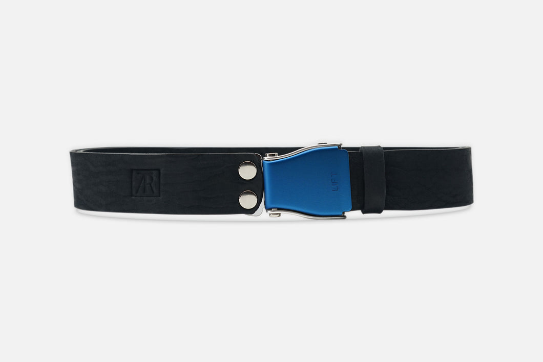 GÜRTEL STANDARD NUBUK BLACK/BLAU