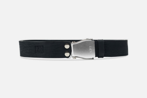 GÜRTEL STANDARD NUBUK BLACK/ROH SILBER