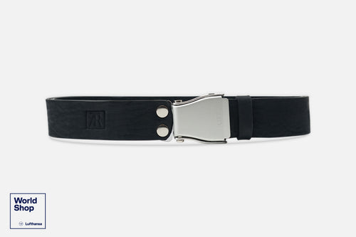 GÜRTEL STANDARD NUBUK BLACK/SILBER