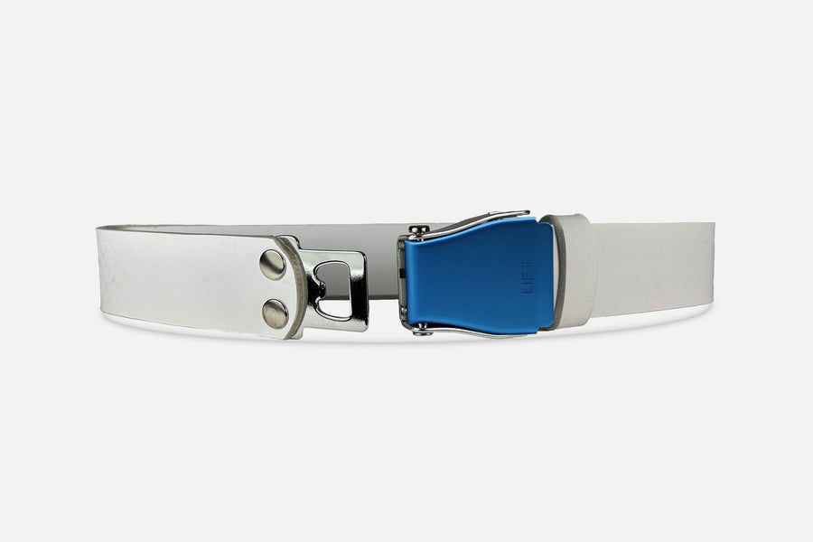 GÜRTEL STANDARD WEIß/BLAU