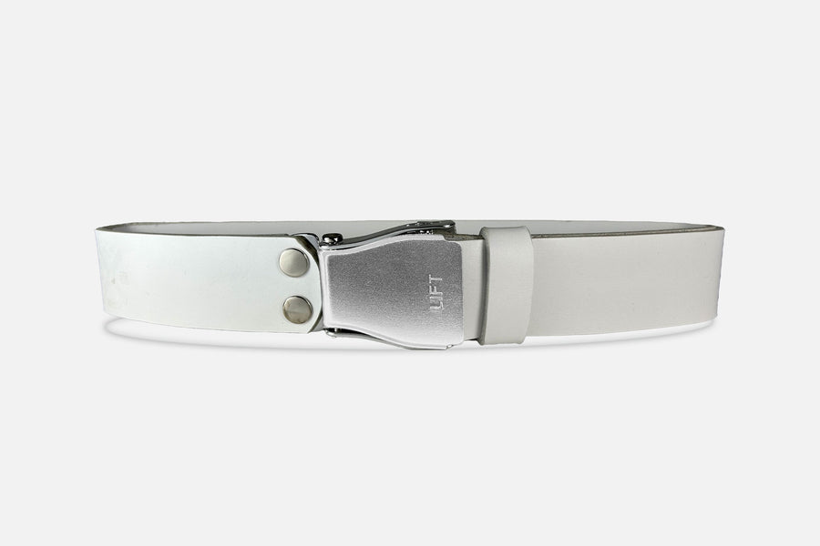 GÜRTEL STANDARD WEIß/ROH SILBER