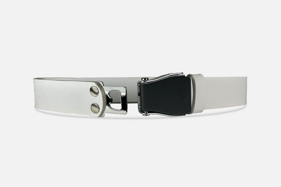 GÜRTEL STANDARD WEIß/SCHWARZSILBER