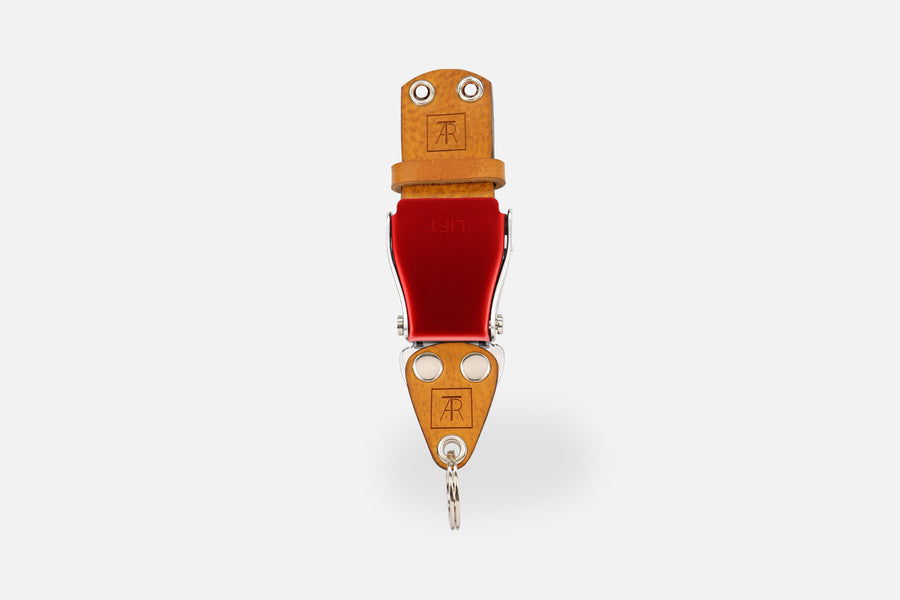 SCHLÜSSELHALTER (WAND) - COGNAC LIGHT/LACHSROT