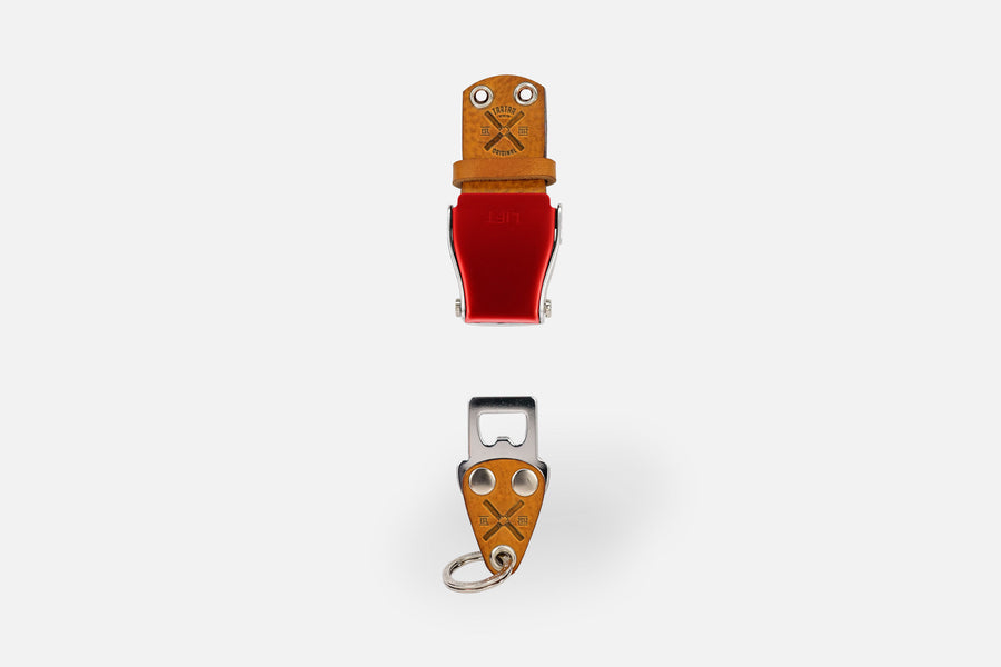 SCHLÜSSELHALTER (WAND) - COGNAC LIGHT/LACHSROT
