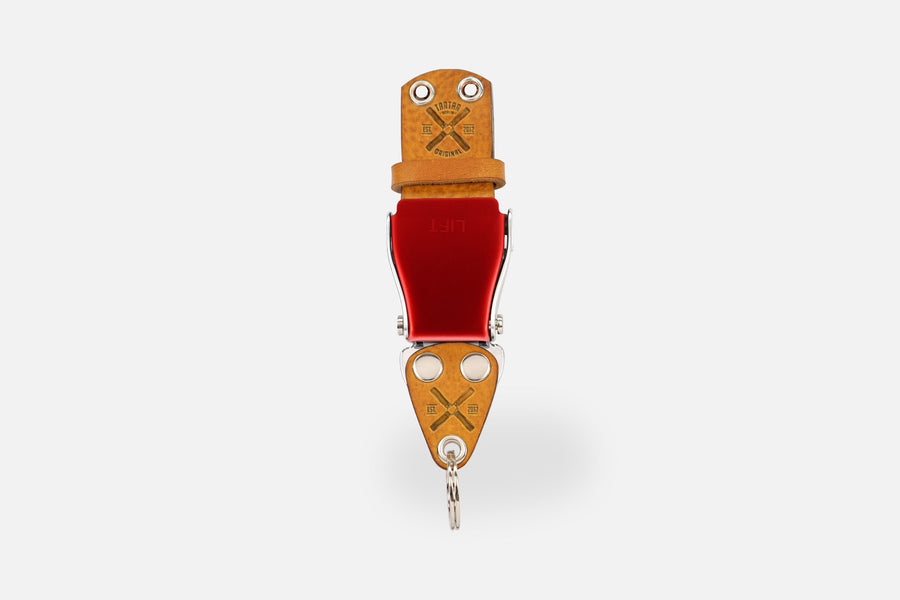 SCHLÜSSELHALTER (WAND) - COGNAC LIGHT/LACHSROT