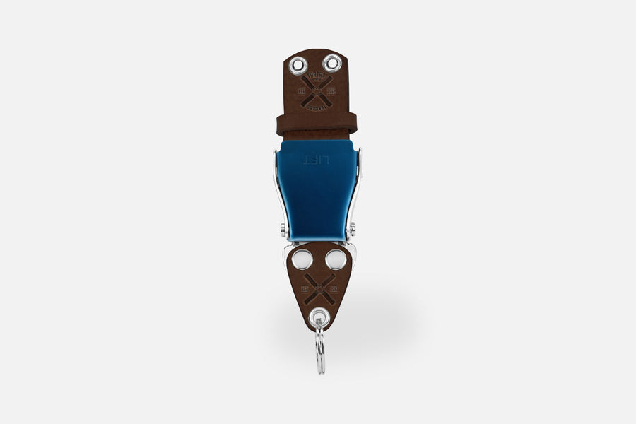 SCHLÜSSELHALTER (WAND) - DARKBROWN/BLAU