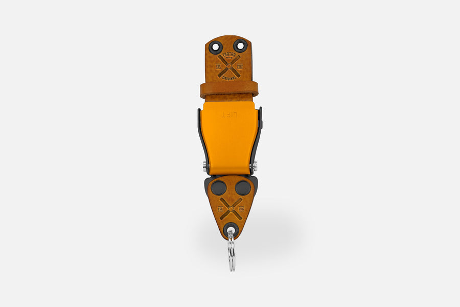 SCHLÜSSELHALTER (WAND) MIXED - COGNAC/ORANGEGOLD/SCHWARZ