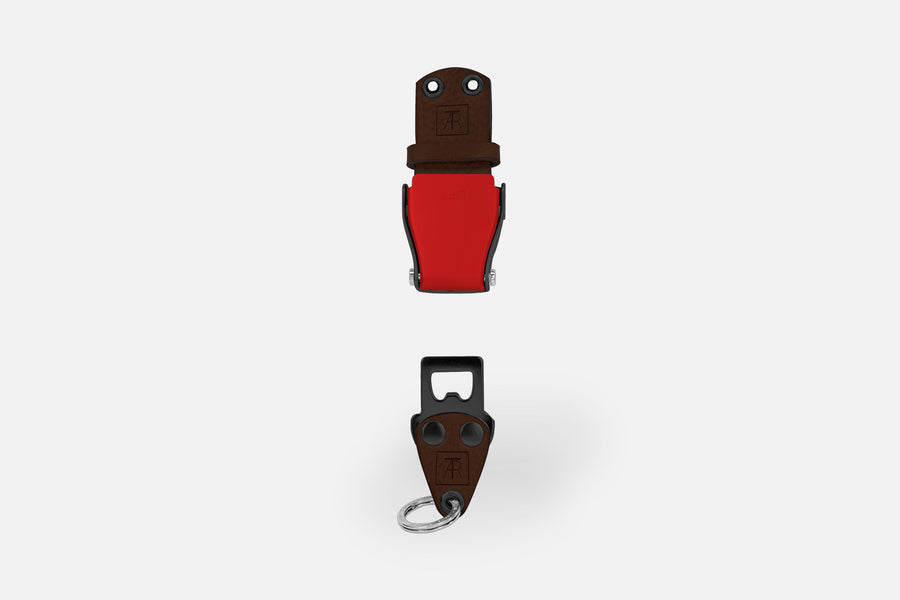 SCHLÜSSELHALTER (WAND) MIXED - DARKBROWN/ROT/SCHWARZ