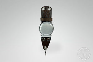SCHLÜSSELHALTER/RUND (WAND) - DARKBROWN/SILBER