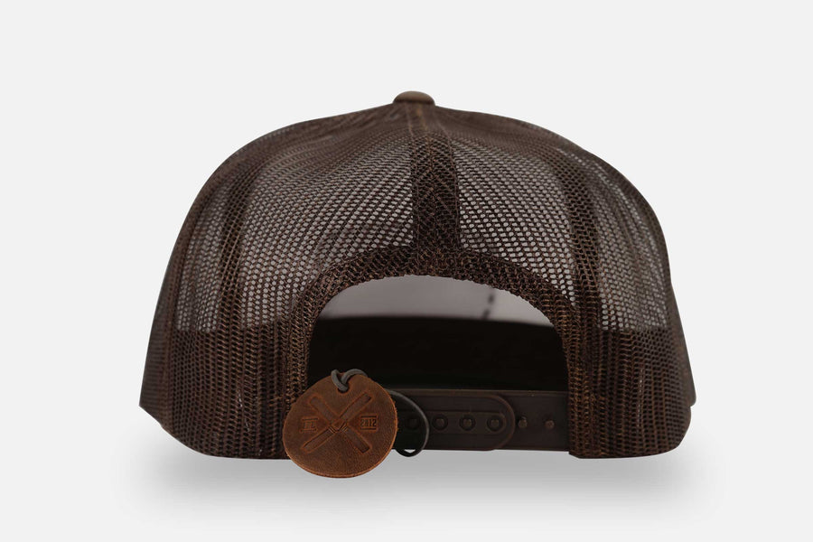 TARTAR CAP - LEATHER PATCH BROWN