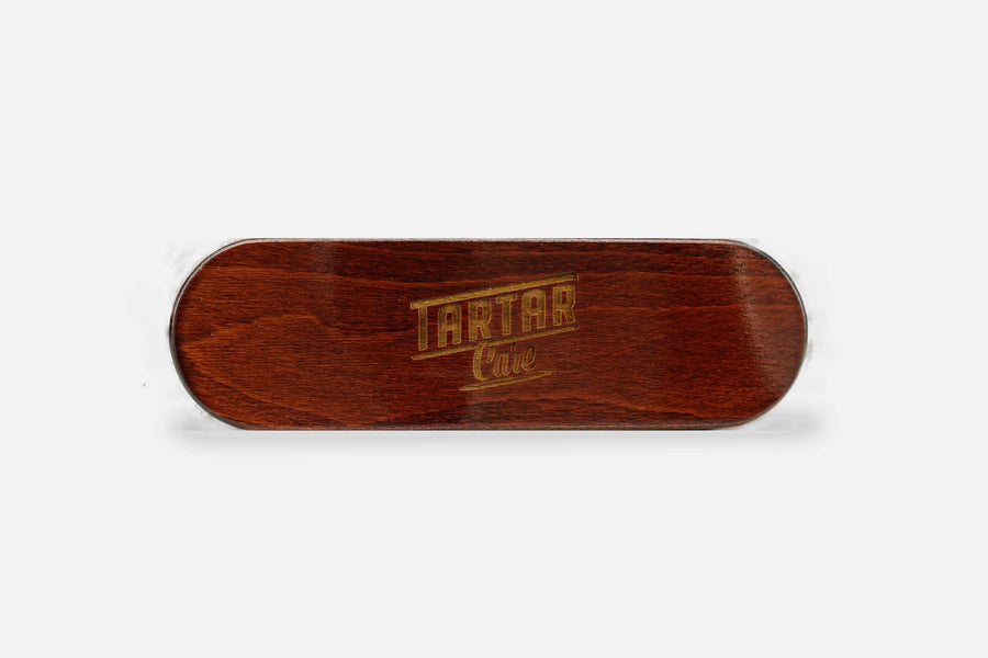 TARTAR Care - LEDERPFLEGEBÜRSTE / ROSSHAAR DUNKEL