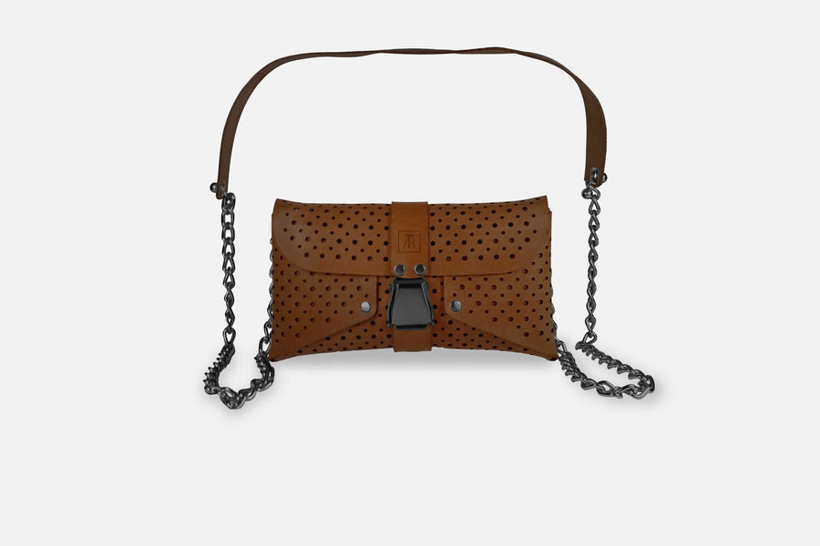 MINI BAG NUBUK BROWN/SCHWARZ