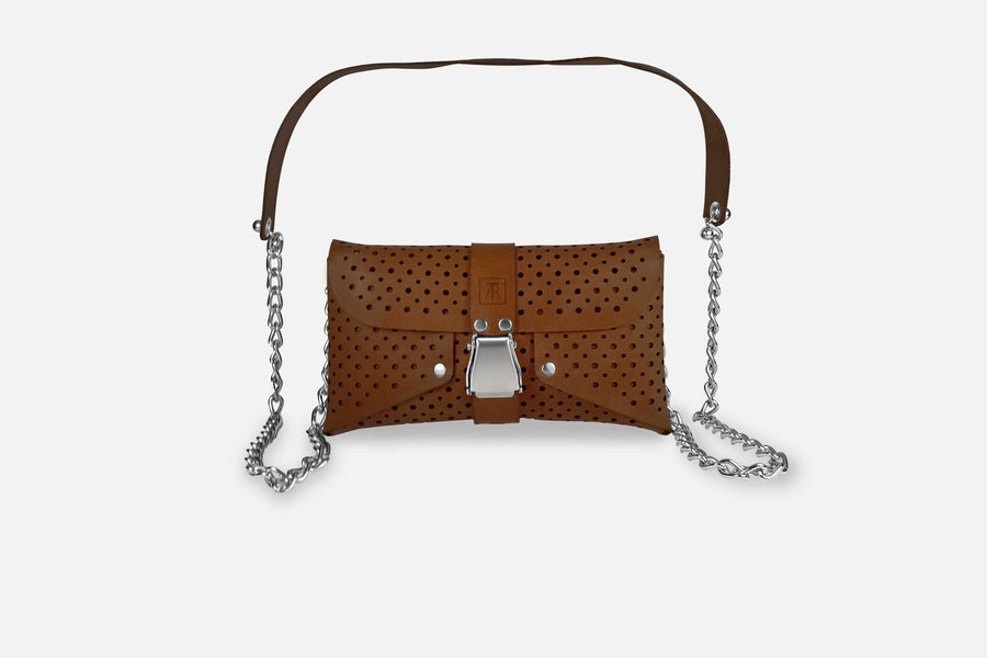 MINI BAG NUBUK BROWN/SILBER MATT