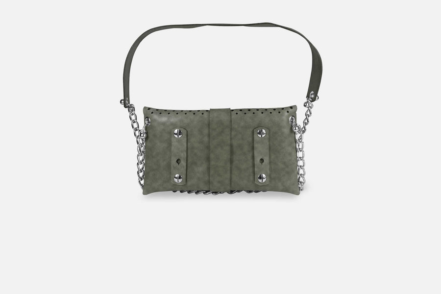 MINI BAG VINTAGE ASH/SILBER GLÄNZEND