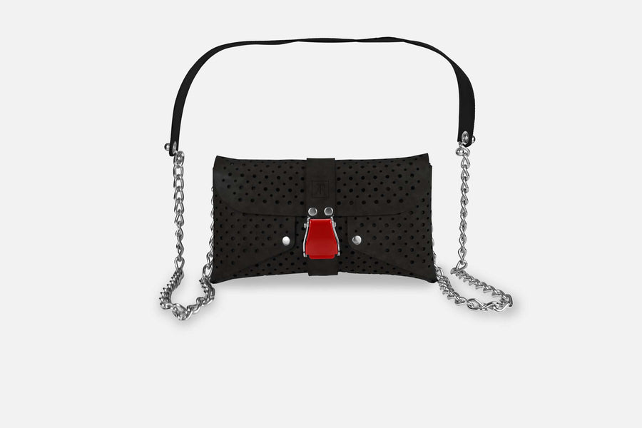 MINI BAG VINTAGE BLACK/ROT