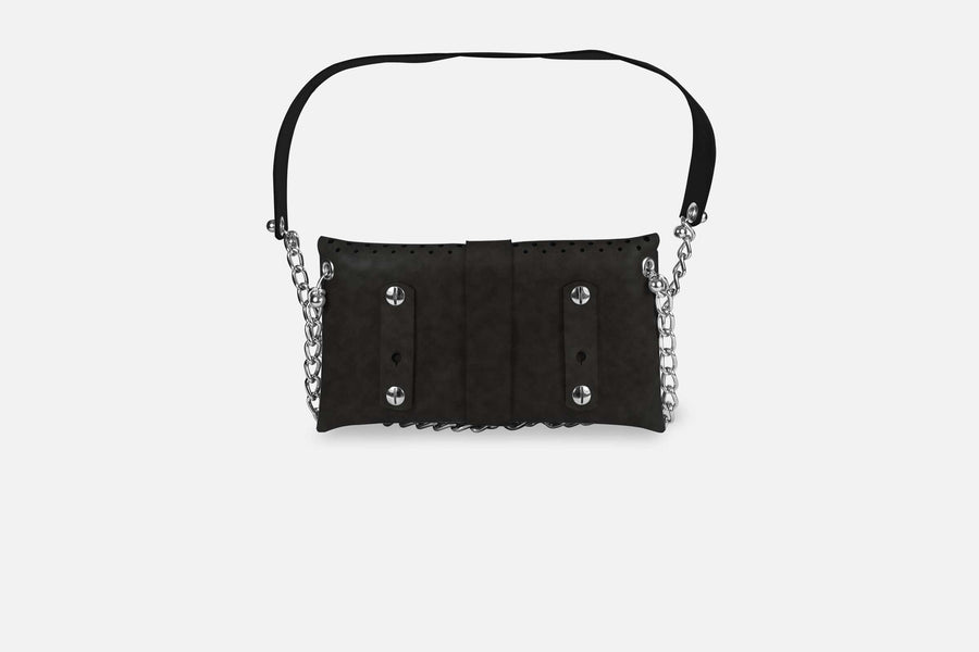 MINI BAG VINTAGE BLACK/SILBER GLÄNZEND