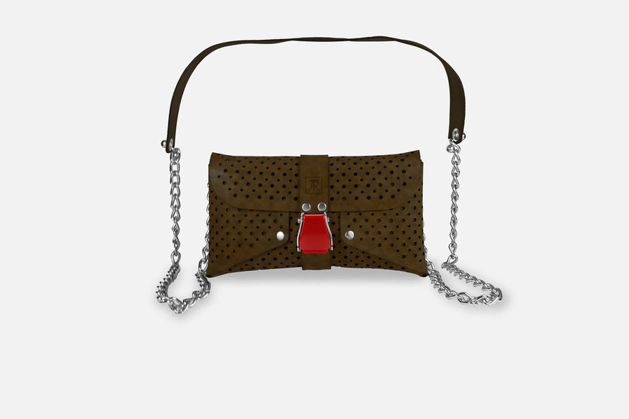 MINI BAG VINTAGE BROWN/ROT