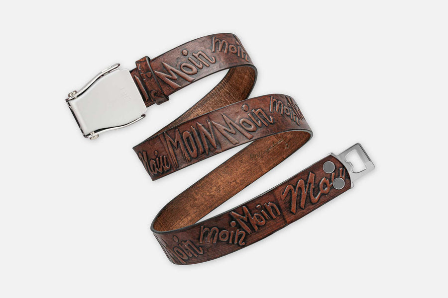 MOIN-GÜRTEL BRAUN CLASSIC/SILBER