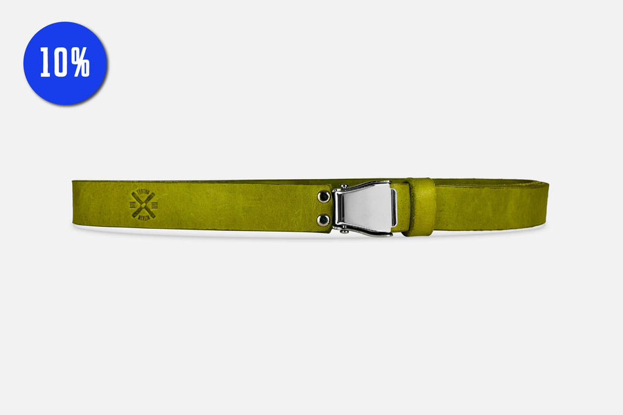 GÜRTEL SMALL MATCHA/SILBER GLÄNZEND