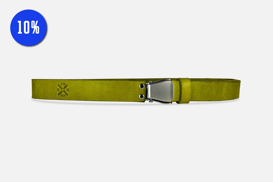 GÜRTEL SMALL MATCHA/SILBER MATT