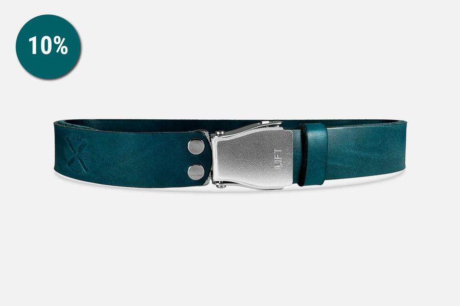 GÜRTEL STANDARD PETROL/ROH SILBER