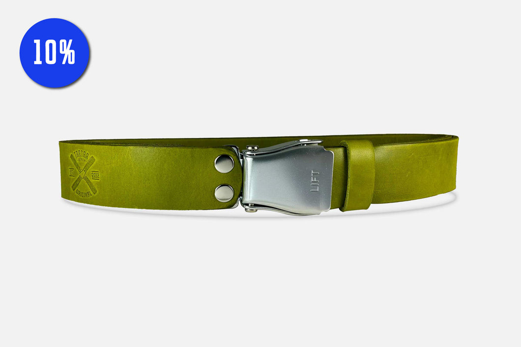 GÜRTEL STANDARD MATCHA/ROH SILBER