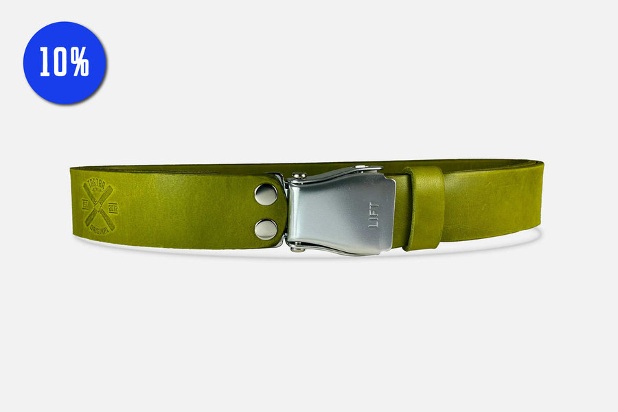 GÜRTEL STANDARD MATCHA/ROH SILBER